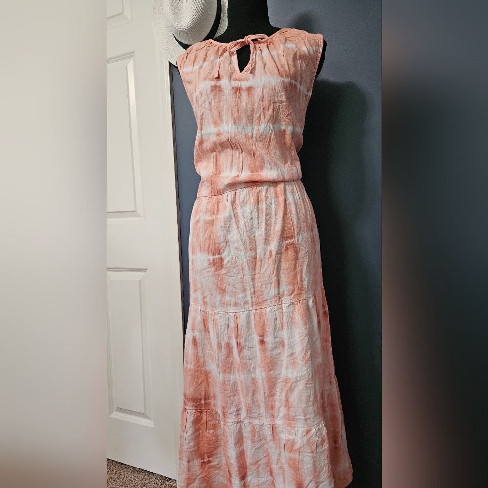 Old Navy maxi dress tie dye cotton gauze with pockets plus size 3X